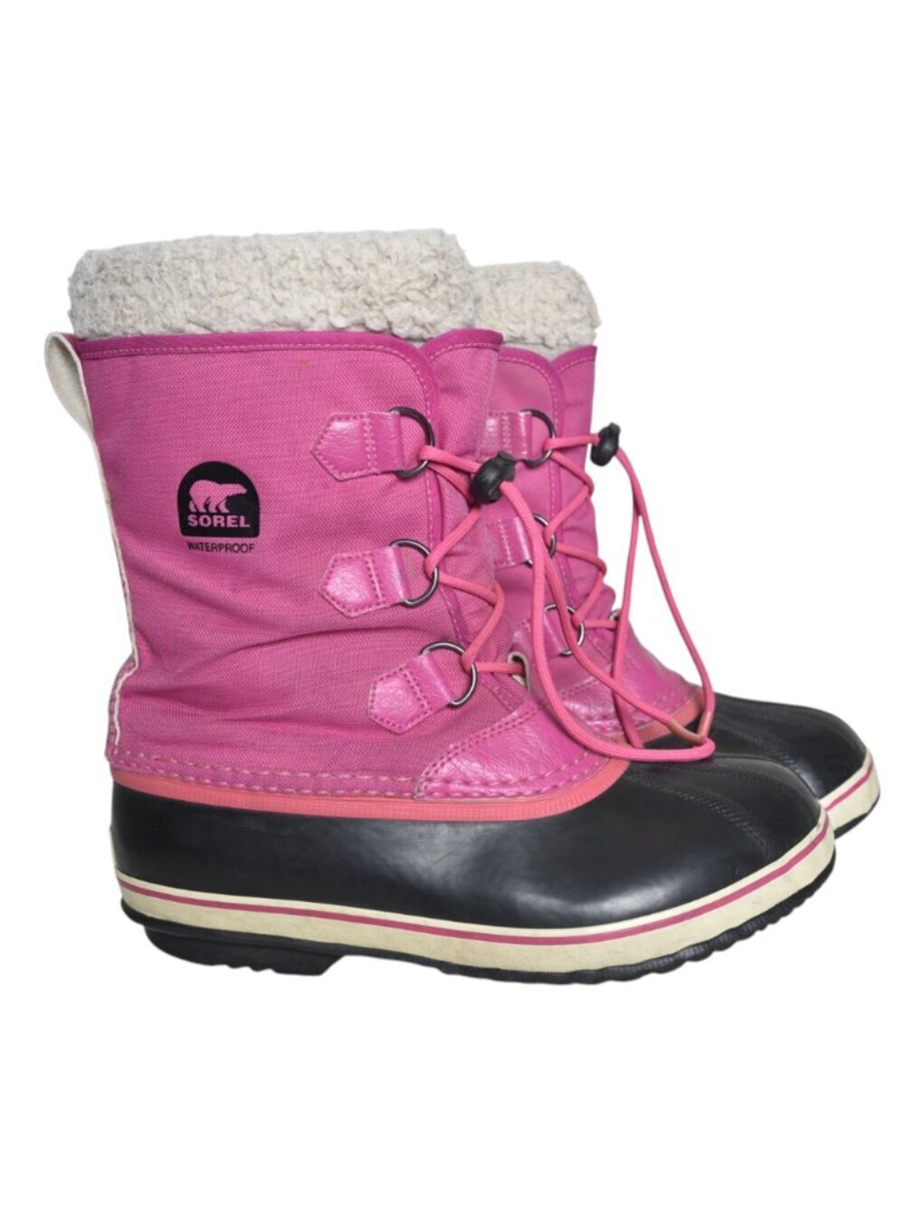Sorel Yoot Pac Nylon Winter Boots Snow Waterproof Pink  Size 7